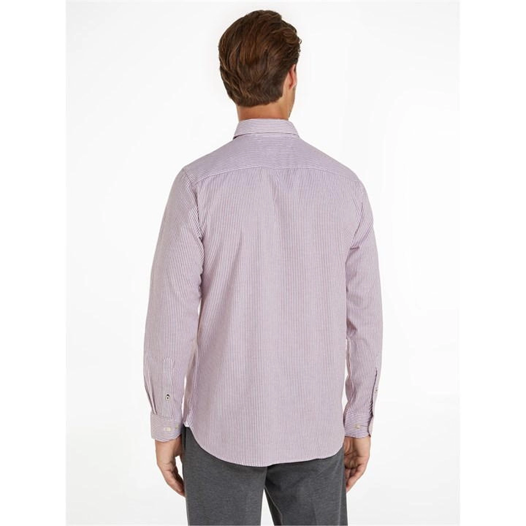 Tommy Hilfiger Core 1985 Flex Oxford Stripe Shirt - Red